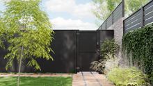 Load image into Gallery viewer, Durapost Sleek Aluminium Privacy Fencing - 6ft Panel Pack - Black