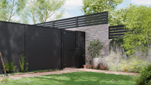 Load image into Gallery viewer, Durapost Sleek Aluminium Privacy Fencing - 6ft Panel Pack - Black