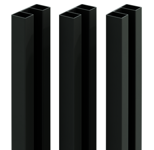 Durapost Sleek Aluminium Privacy Fencing - 6ft Panel Pack - Black