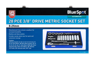 Blue Spot 28 Piece 3/8" Metric Socket Set (8-24mm)