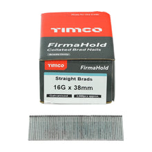 Load image into Gallery viewer, Collated Brad Nails without Gas - 16 Gauge - Straight - Galvanised - 2000pcs