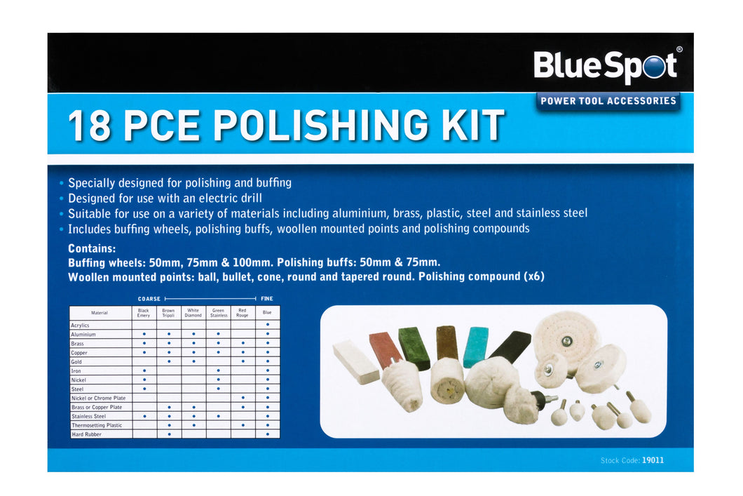 Blue Spot 18 Piece Polishing Kit