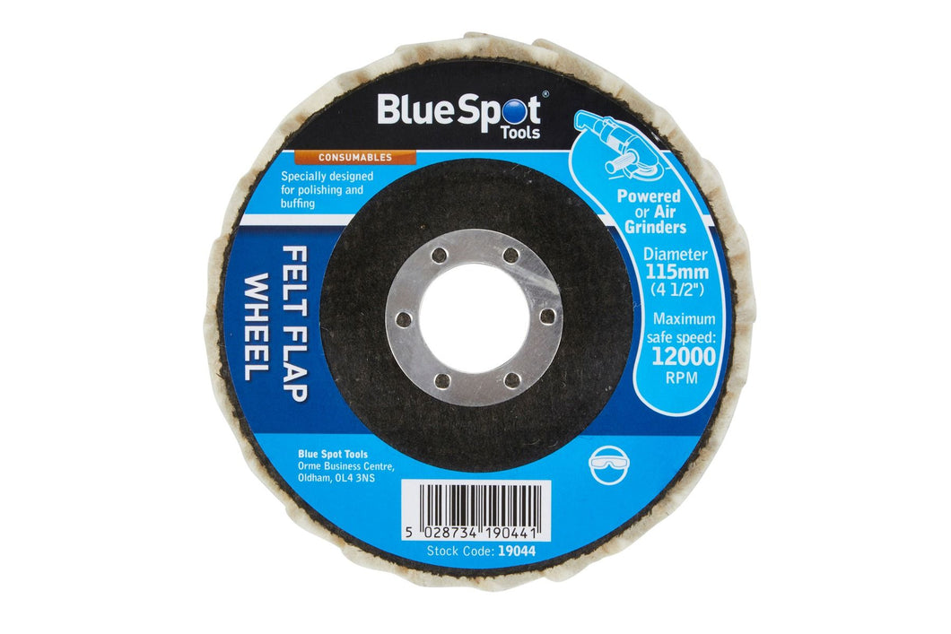 Blue Spot 115mm (4.5) Felt Flap Wheel