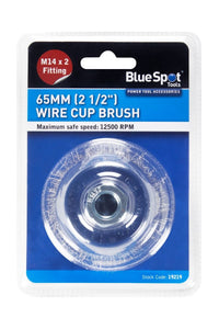Blue Spot 65mm (2 1/2") M14 x 2 Wire Cup Brush