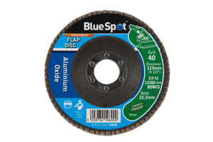 Blue Spot 115mm (4.5") 40 Grit Aluminium Oxide Flap Disc