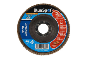 Blue Spot 115mm (4.5") 60 Grit Zirconium Oxide Flap Disc