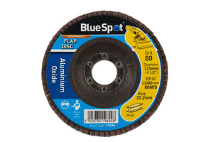 Blue Spot 115mm (4.5") 80 Grit Aluminium Oxide Flap Disc