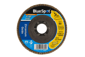 Blue Spot 115mm (4.5") 80 Grit Zirconium Oxide Flap Disc