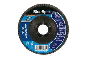 Blue Spot 115mm (4.5") 120 Grit Aluminium Oxide Flap Disc