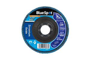 Blue Spot 115mm (4.5") 120 Grit Zirconium Oxide Flap Disc