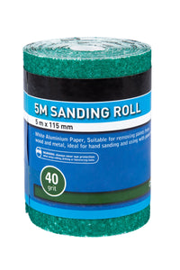 Blue Spot 5mtr 115mm Sanding Roll 40 Grit