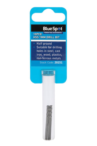 Blue Spot 10 Piece 1mm HSS Drill Set