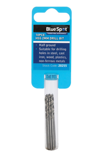 Blue Spot 10 Piece 2mm HSS Drill Set