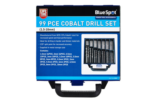 Blue Spot 99 Piece Cobalt Drill Set (1.5mm - 10mm)