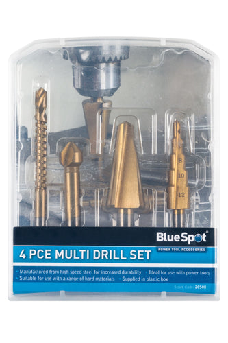 Blue Spot 4 Piece Multi Drill Set