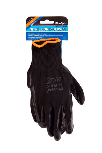 Blue Spot Nitrile Grip Gloves (XL)