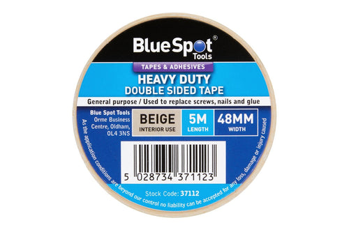 Blue Spot 48mm x 5M Heavy Duty Beige Double Sided Tape