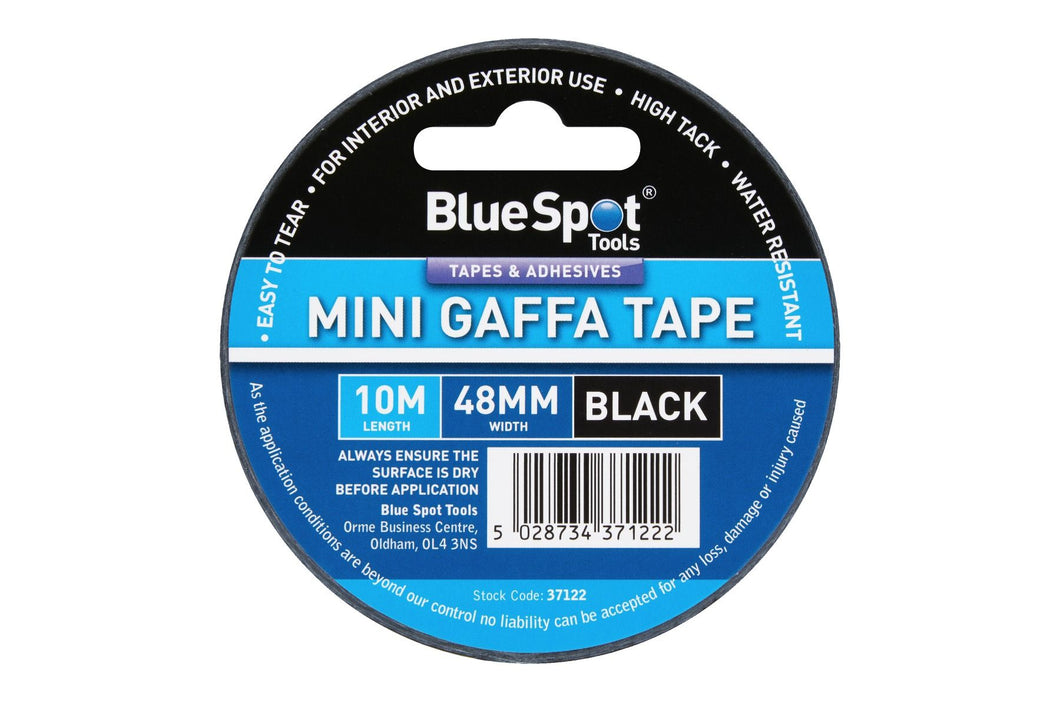 Blue Spot 48mm x 10M Mini Black Gaffa Tape