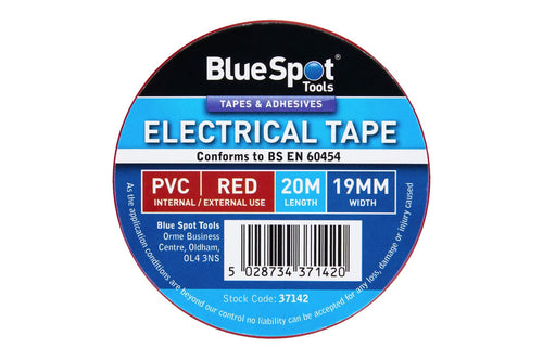 Blue Spot 20M Red PVC Electrical Tape