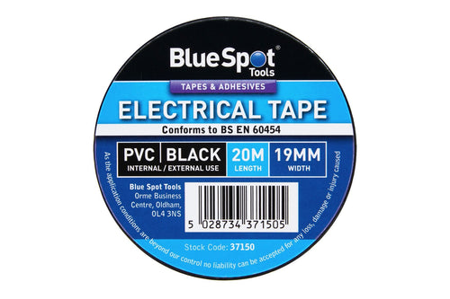 Blue Spot 20M Black PVC Electrical Tape