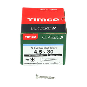 Timco 4.5mm - Classic Multi-Purpose Screws - Stainless Steel