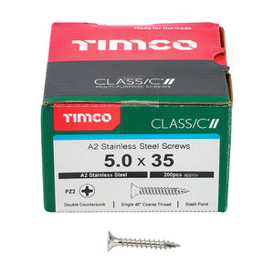 Timco 5mm - Classic Multi-Purpose Screws - Stainless Steel
