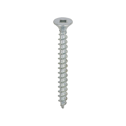 Timco 4mm to 5mm - Zinc Woodscrews - Square Recess