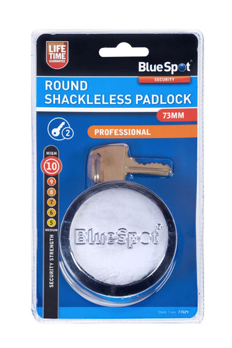 Blue Spot 73mm Round Shackleless Padlock