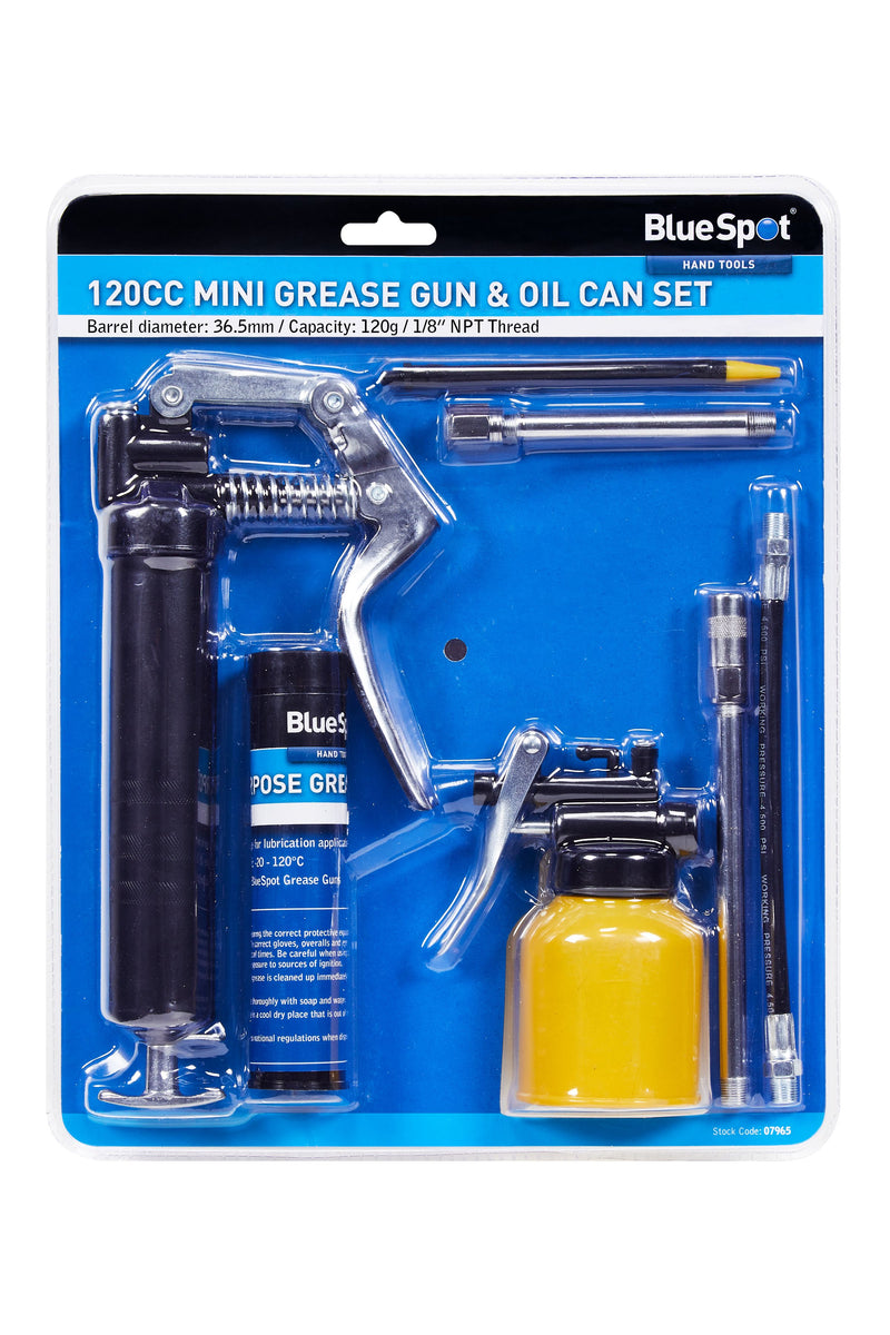 AMTECH Mini Grease Gun Kit – Heavy Duty, Pneumatic Oil Can Tool Set For Garage & Mower