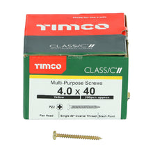 Load image into Gallery viewer, Timco Classic Multi-Purpose Screws - Pan Head - Yellow Passivated