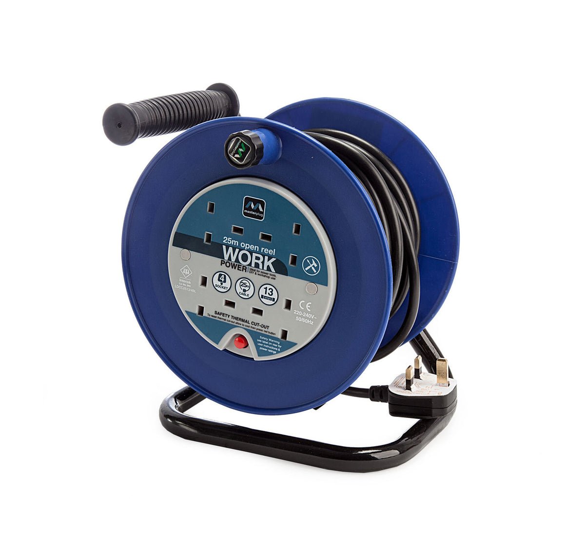 BG Masterplug 4 Gang Open Cable Reel 25m – Just The Job