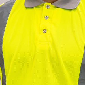 Hi-Vis Polo Shirt - Long Sleeve - Yellow