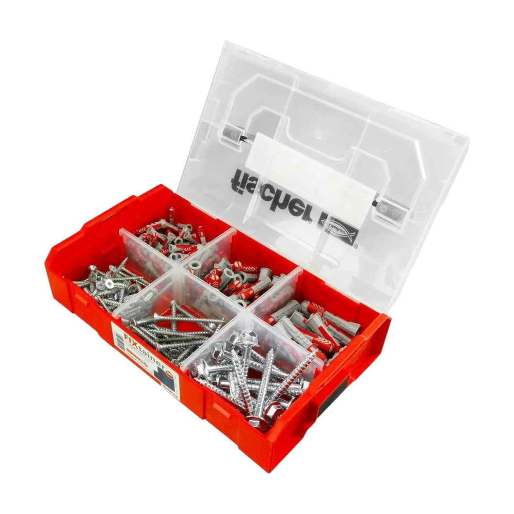 Fischer Fixings FixTainer Box, Plugs & Screws Pack (105 pcs)