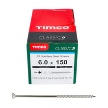 Load image into Gallery viewer, Timco 6.0 x 150mm Stainless Steel Screws (100 pcs)