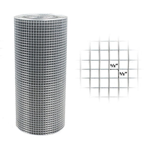 1.2m x 15m | Welded Wire Mesh 1/2" (12.5mm) Hole Fence - Hot Dip Galvanised | 1.0mm Wire