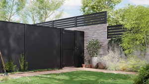 Durapost Sleek Aluminium Privacy Fencing - 6ft Panel Pack - Black