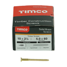 Load image into Gallery viewer, Timco Brass Woodscrews - Slotted Countersunk