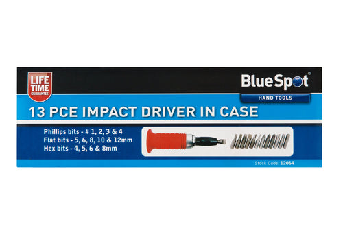 Blue Spot 13 Piece Impact Driver In Case