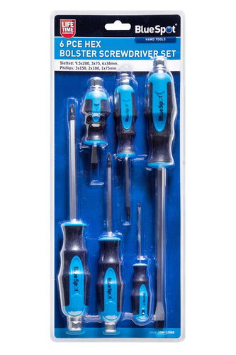 Blue Spot 6 Piece Hex Bolster Screwdriver Set