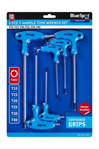 Blue Spot 6 Piece T-Handle Torx Wrench Set (T10-T40)