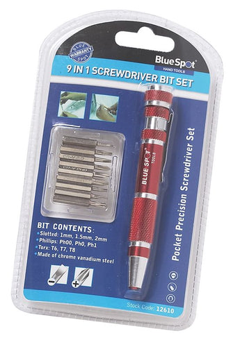 Blue Spot 9 In 1 Precision Screwdriver