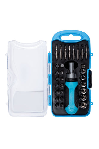 Blue Spot 30 Piece Ratchet Screwdriver and Socket Set