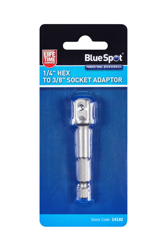 Blue Spot 1/4 Hex to 3/8 Socket Adaptor