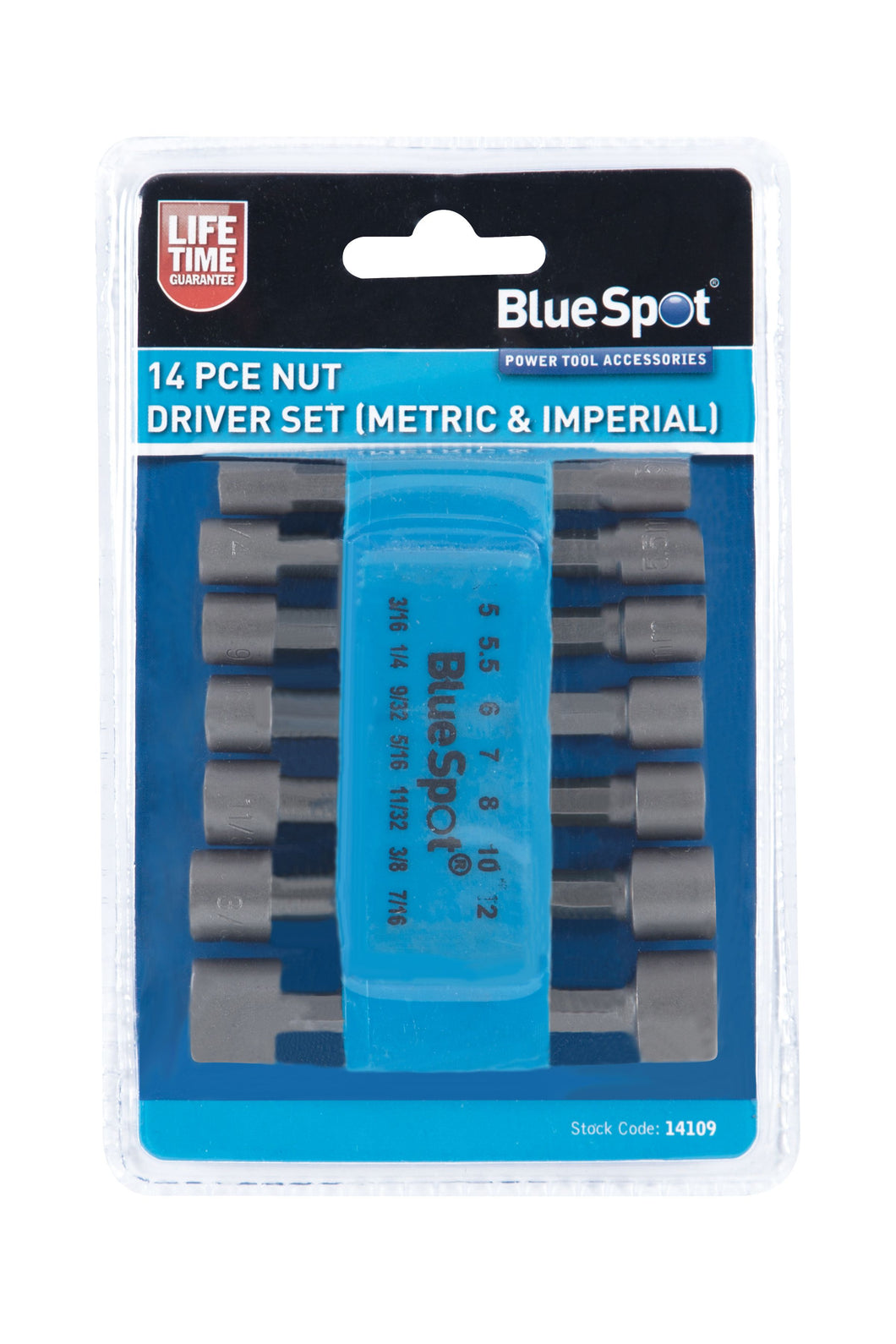 Blue Spot 14 Piece Nut Driver Set (Metric; Imperial)