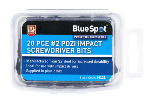 Blue Spot 20 Piece PZ2 Impact Screwdriver Bits