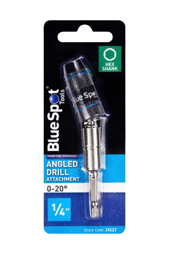Blue Spot 1/4 Hex Shank 0-20° Angled Drill Attachment