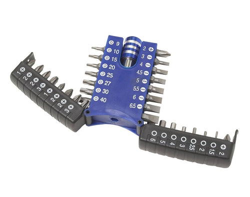 Blue Spot 33 Piece Compact Screwdriver Bit Set With Chuck