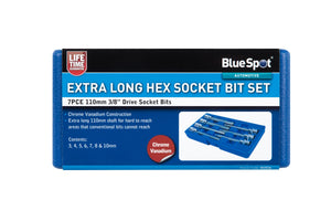 Blue Spot 7 Piece 3/8" Extra Long Hex Socket Bit Set (H3-H10)