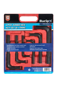 Blue Spot 6 Piece Jumbo Hex Key Set (8-19mm)