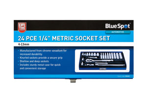 Blue Spot 24 Piece 1/4" Metric Socket Set (4-13mm)